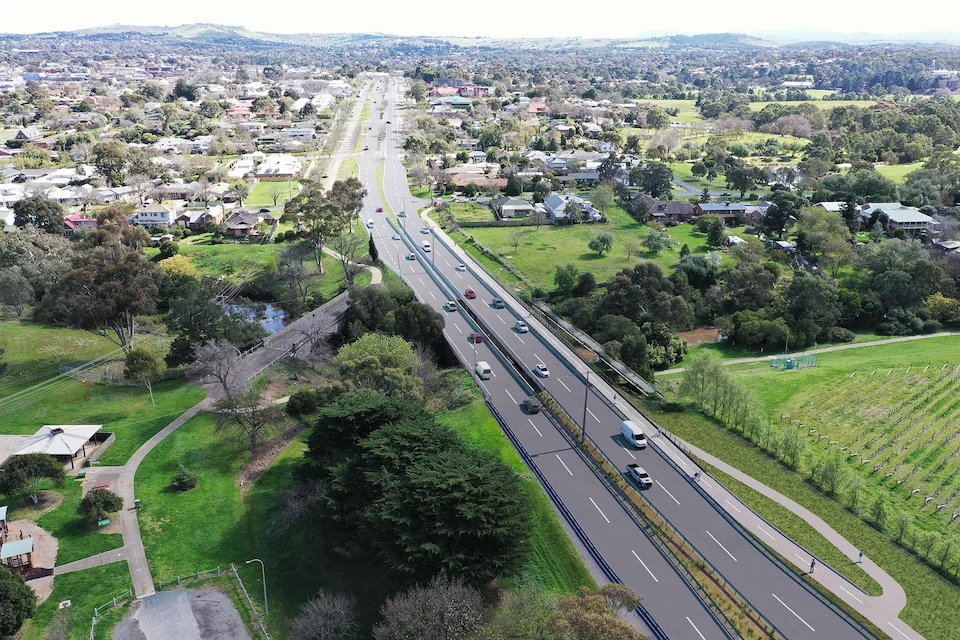 Artist impression — highway