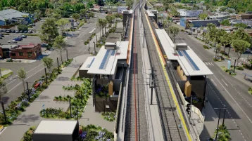 High view — Croydon Station