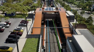 High view — Ringwood East Station